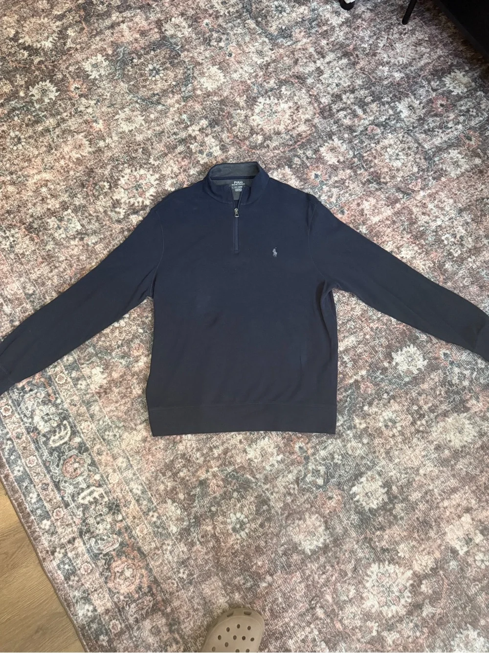 Polo by Ralph Lauren Men’s Navy Half-Zip Pullover with Pony Logo